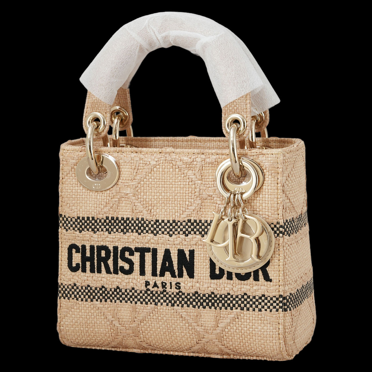 CHRISTIAN DIOR(USED)크리스찬디올 레이디 D LITE 미니 라피아